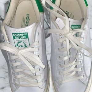 Adidas Classic White and Green Shoes
